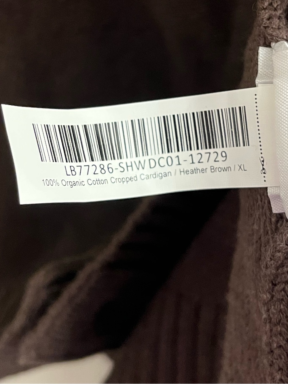 Quince 100% Organic Cotton Cropped Cardigan Heather Brown Size XL - Picture 11 of 12